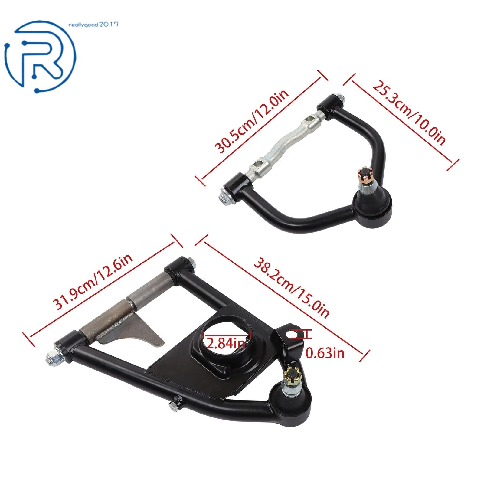 2X Front Suspension Lower Tubular Control Arms for Ford Mustang II (1974–1978)