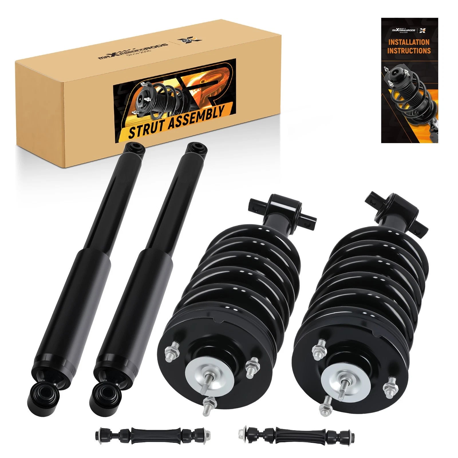 Set of 4 Front Struts Rear Shock Absorbers for Silverado Sierra 1500 (2014–2018)