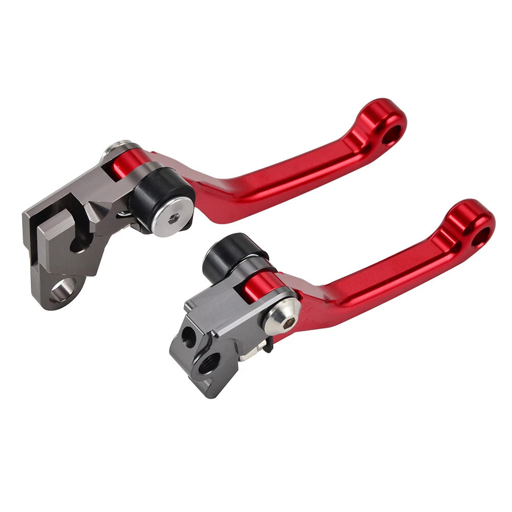 CNC Pivot Brake Clutch Levers for Honda CRF150R CRF450R (2002–2018) Red