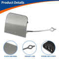 Rear Tow Hook Cover for Mercedes-Benz (2017-2023) Silver Tone