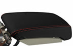 Leather Console Lid Armrest Cover for Subaru Legacy (2010–2014) Red Stitch