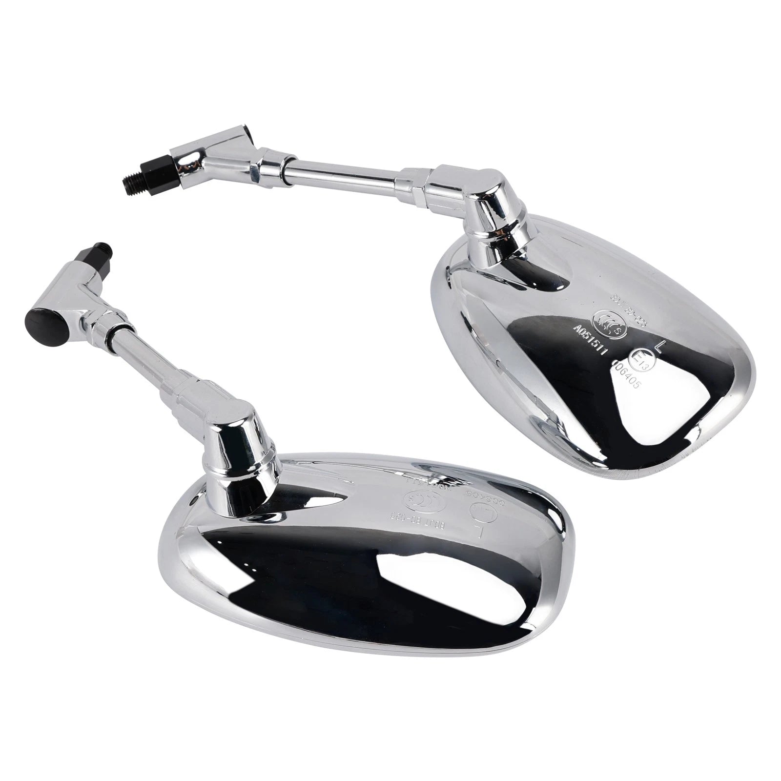Pair Chrome Mirrors for Suzuki GSX1300 B-King (2008–2012) 10mm