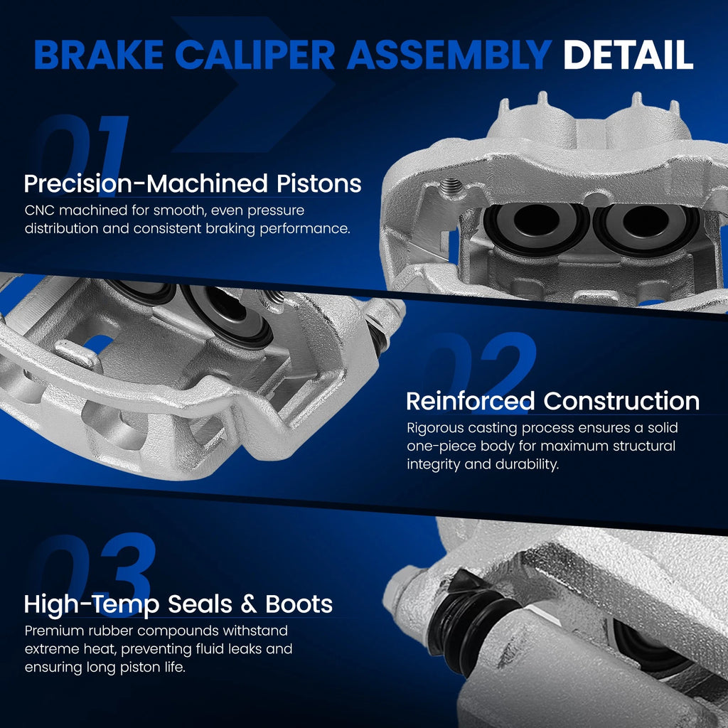 Rear Brake Calipers Set for Ford F-250 F-350 Super Duty (2000–2004)