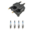 Set of 4 Hitachi Ignition Coils & Bosch Iridium Spark Plugs for Stratus Voyager (1996–2006)