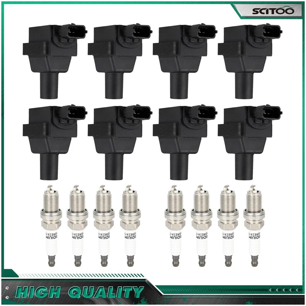 Set of 8 Ignition Coils & Spark Plugs for Mercedes-Benz S420 S500 (1996–1999)