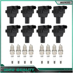 Set of 8 Ignition Coils & Spark Plugs for Mercedes-Benz S420 S500 (1996–1999)