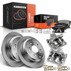 Set of 8 Rear Drilled Brake Rotors and Pads for Honda CR-V Acura RDX