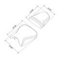 Set of 2 Black Seats for Suzuki GSXR600 GSXR750 (2004–2005)