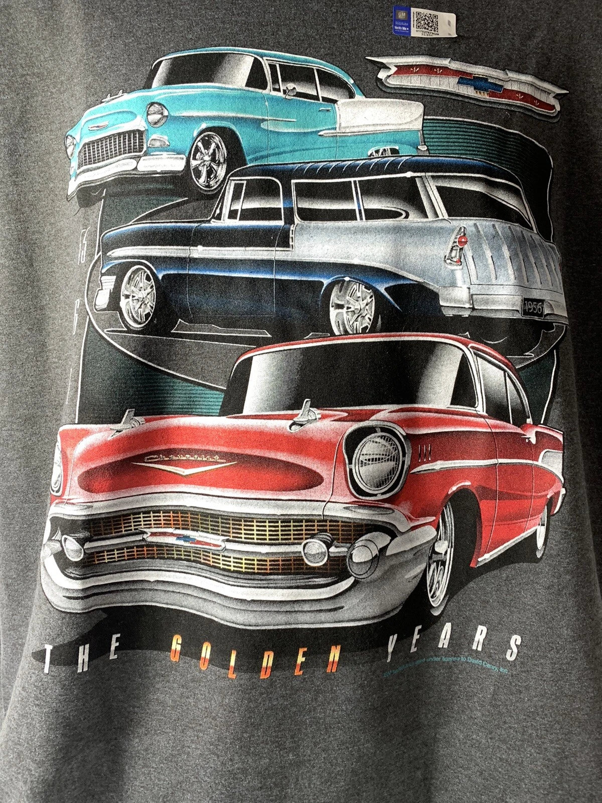 Chevrolet Tri-5 T-Shirt Gray Bel Air for Chevrolet (1955–1957)