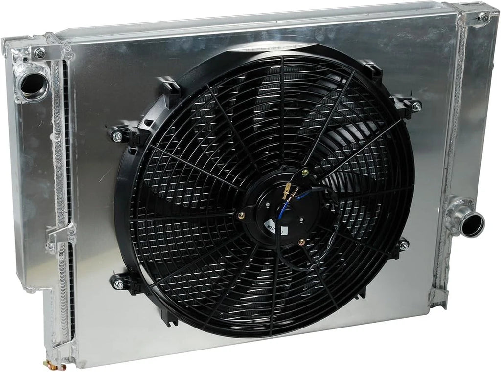2X Aluminum Radiator + 16" Fan + Shroud for BMW E36 323i 325i 328i (1992–1999)