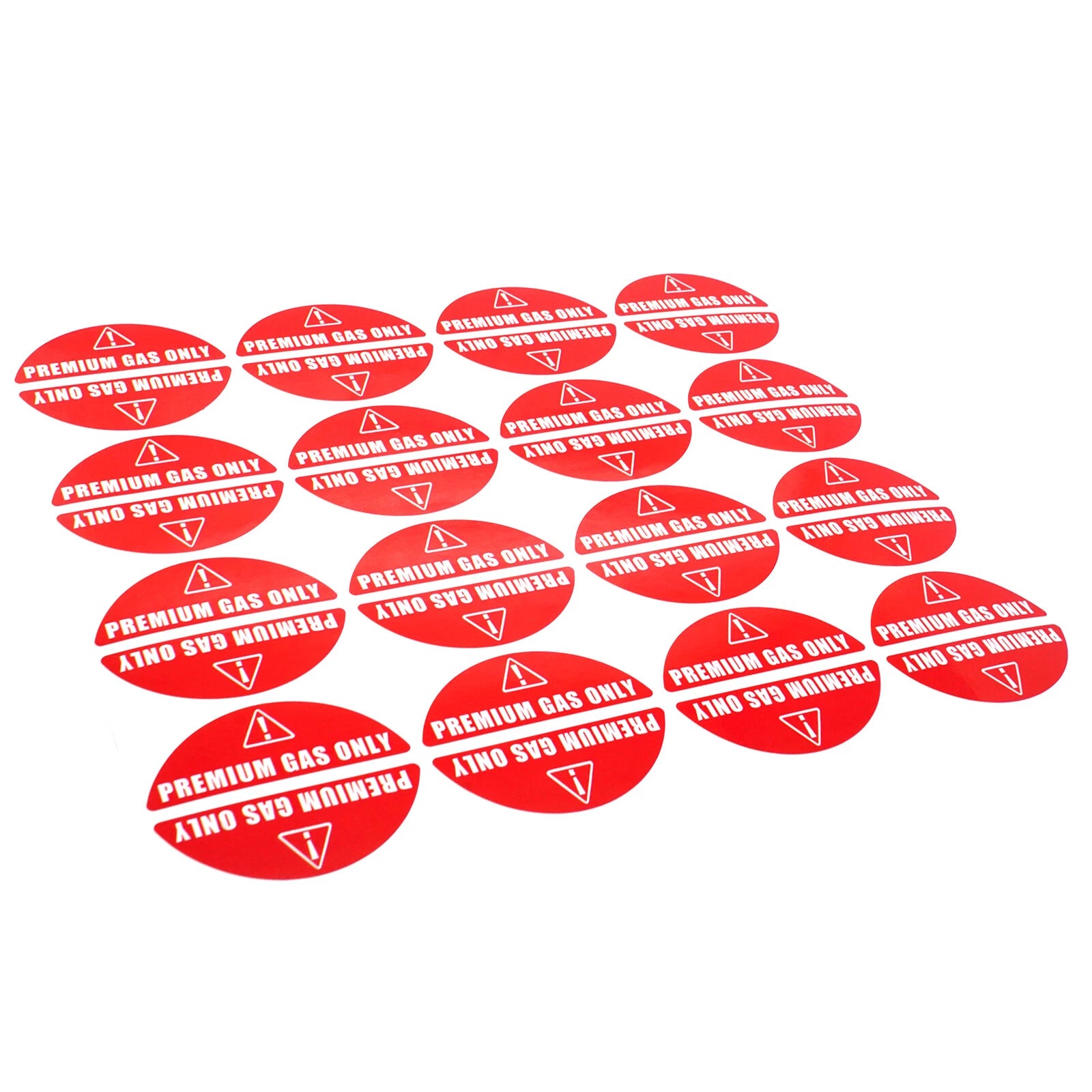 16 Pack Gas Only Stickers for Sensitive Vehicles (0.82'' X 2.17'')
