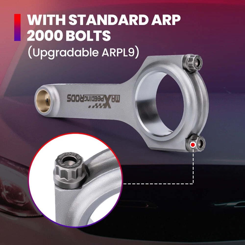 Racing Connecting Rods with ARP2000 Bolts for Audi VW V6 Engine (1990-2005)