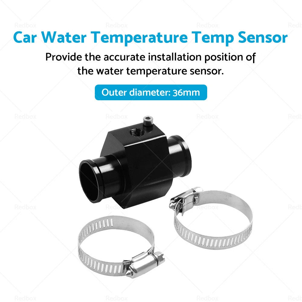 36mm Water Temp Sensor Gauge Radiator Hose Joint Pipe Adapter for