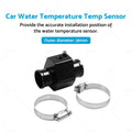 36mm Water Temp Sensor Gauge Radiator Hose Joint Pipe Adapter for