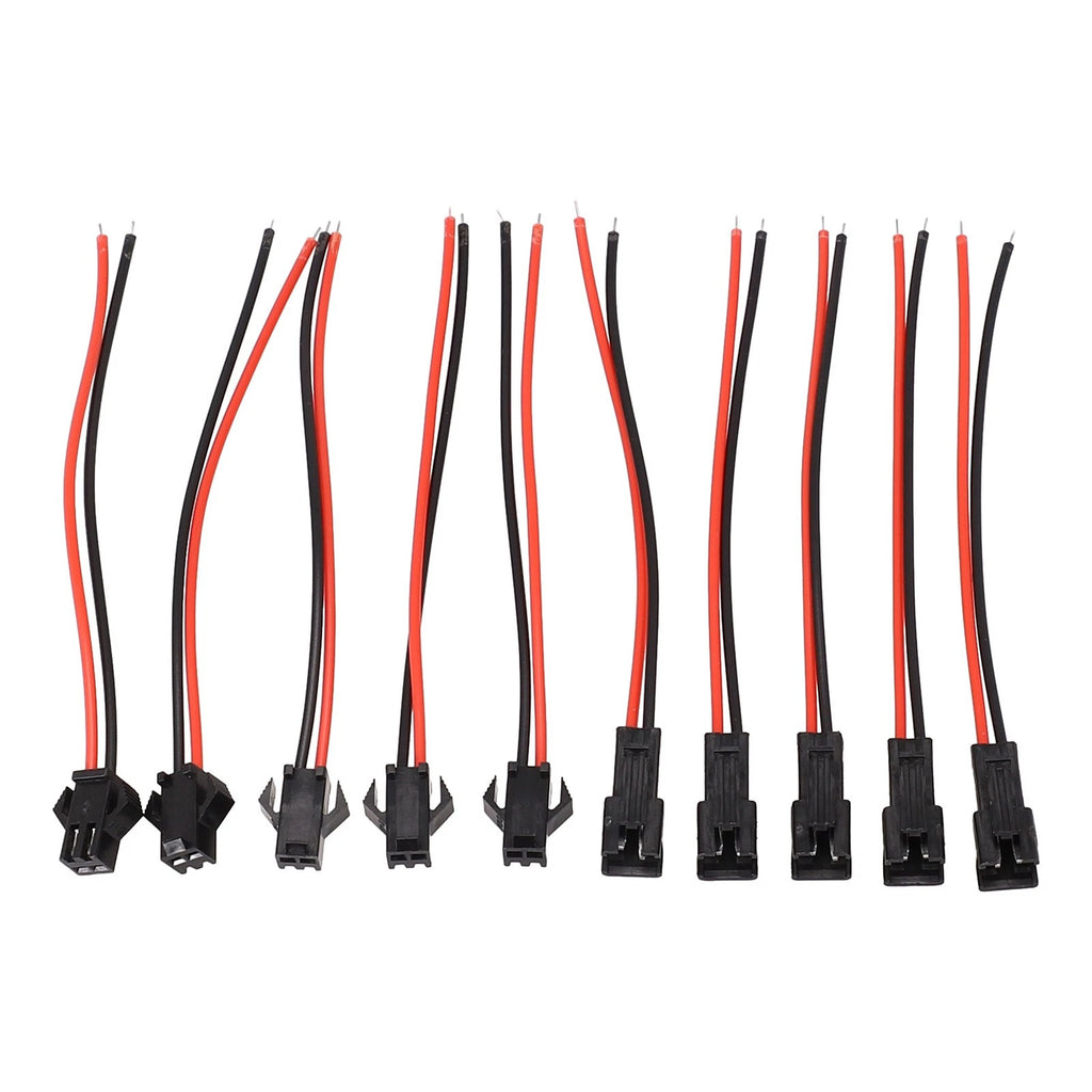 10PCS SM 2P Connector Cables for Automotive Wire Adapter