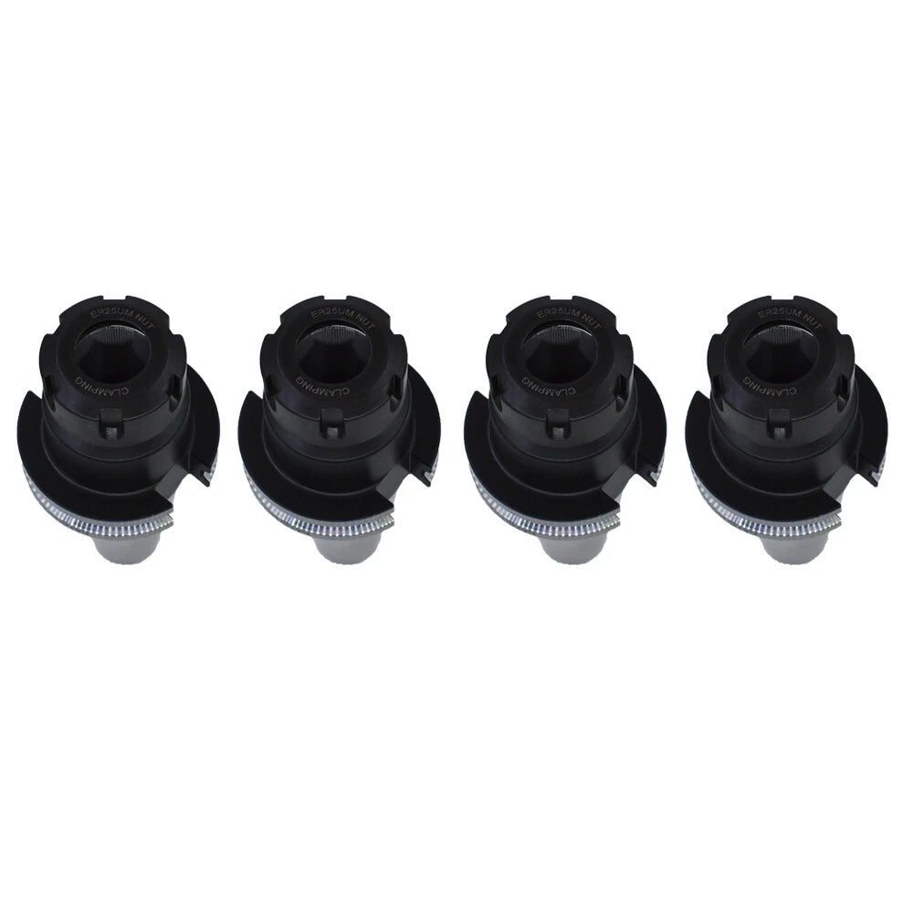 Set of 4 Collet Chucks for CAT40 ER25 (Gage Length 2.76")