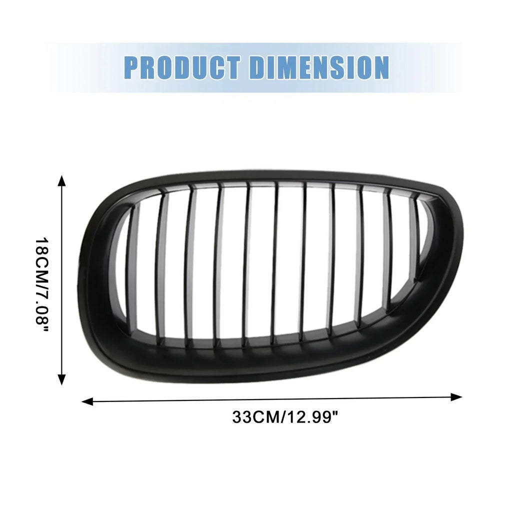 Matte Black Grill for BMW E60/E61 528i 535i 525i 530i 530xi 545i M5 (2003-2009)