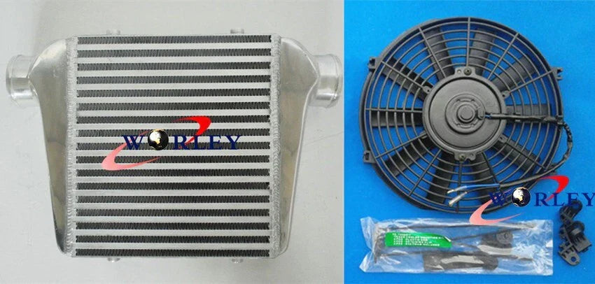 Aluminum Intercooler & Fan 280x300x70mm Turbo FMIC Universal