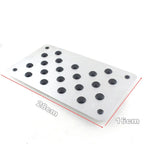 Aluminum Car Floor Carpet Mat Patch Heel Scuff Plate Pedal Pad 28x16cm