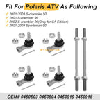 Set of 2 Tie Rod Ends for Polaris Scrambler 50 (2001–2003)