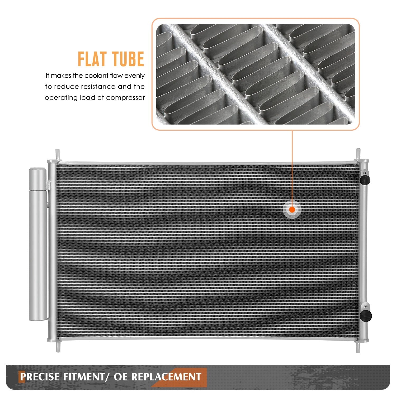 A/C Condenser for Toyota Prius C (2012–2019) Aluminum Core Replacement