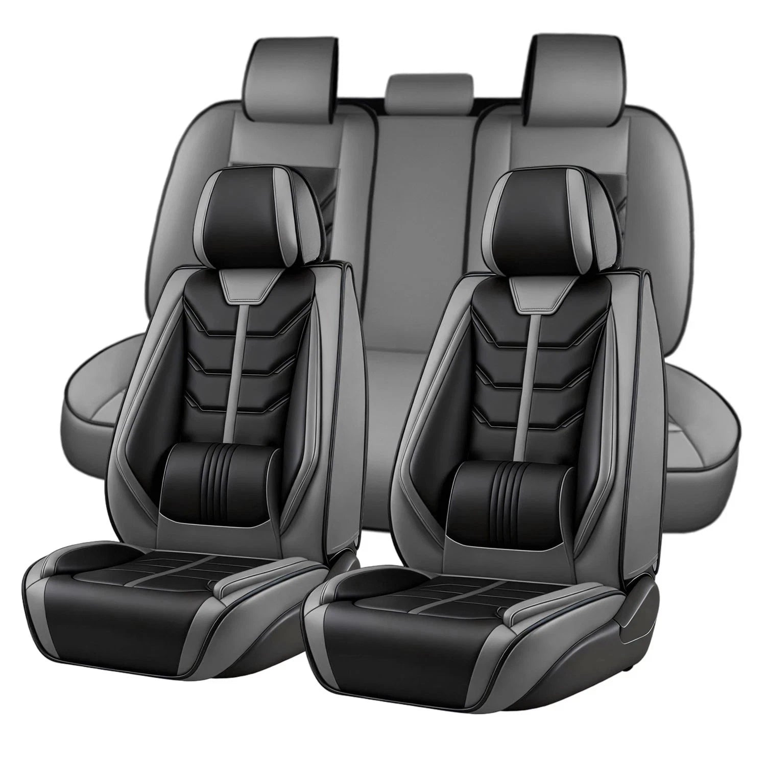 Full Set Car Seat Covers for Toyota Tacoma (2016–2023) Leather Gray