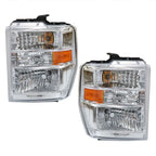 Set of 2 Headlights for Ford E150 E250 E350 E450 Econoline Van (2008–2014)
