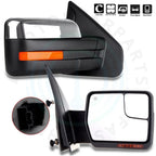 2X Power Heated Puddle Light Signal Tow Mirrors for Ford F150 (2004–2014)