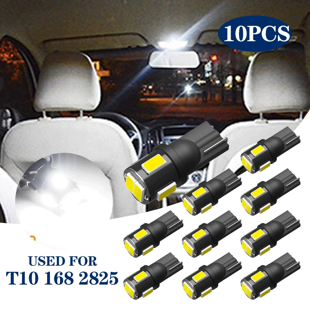 T10 168 2825 194 LED License Plate Light Bulbs for CANBS (6500K)