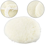 Set of 6 Lambs Wool Buffing Wheel Pads for Car Polisher (7 Inch)