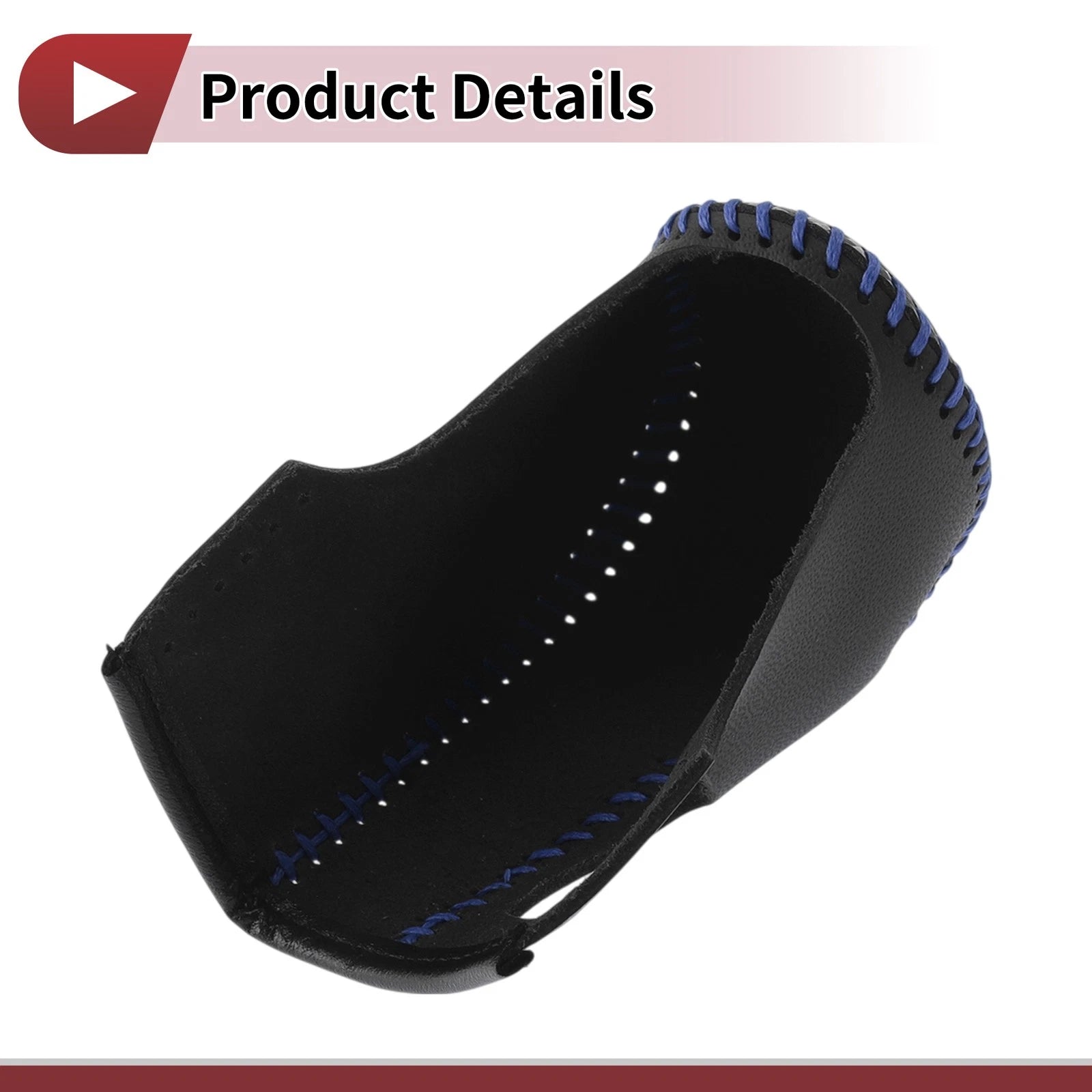 1Pc Gear Shift Knob Cover for Nissan Murano (2009–2013) Black Blue Faux Leather