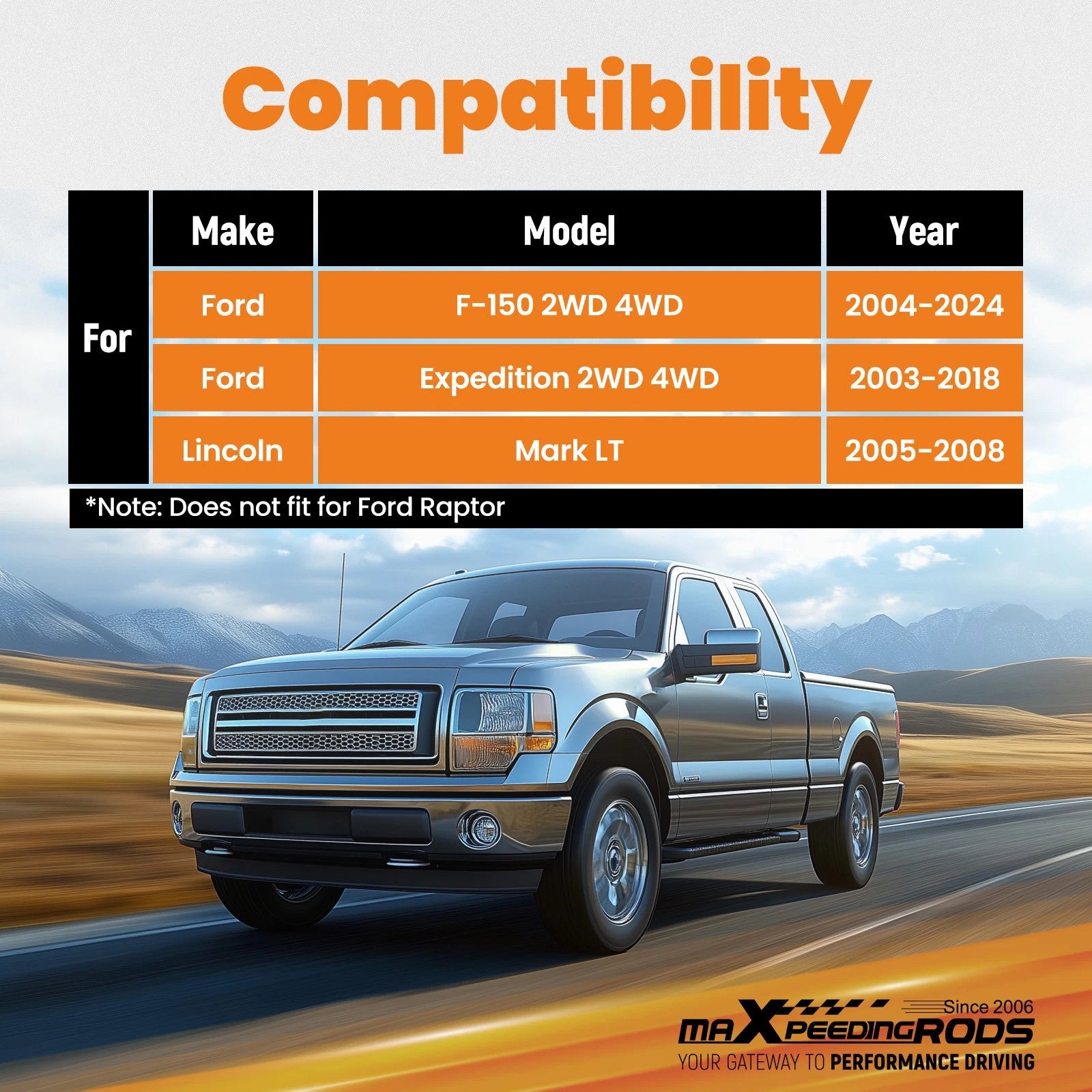 2"/2.5" Front Lift Kit for Ford F150/Ford Expedition 2003–2024