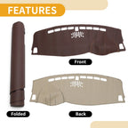 Dashboard Cover Mat for Kia Sportage (2016–2017) Brown Anti-Slip