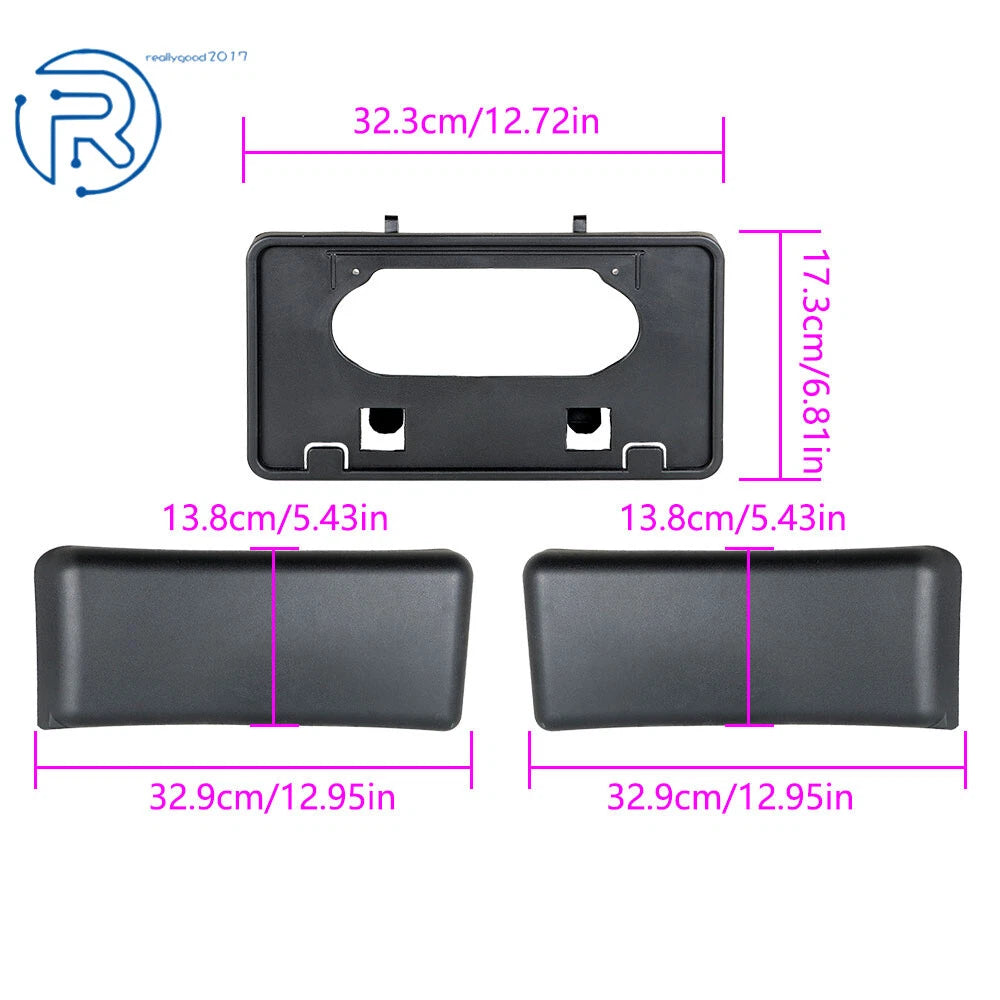 Front Bumper Guards and License Plate Frame for Ford F-150 (2009-2014)