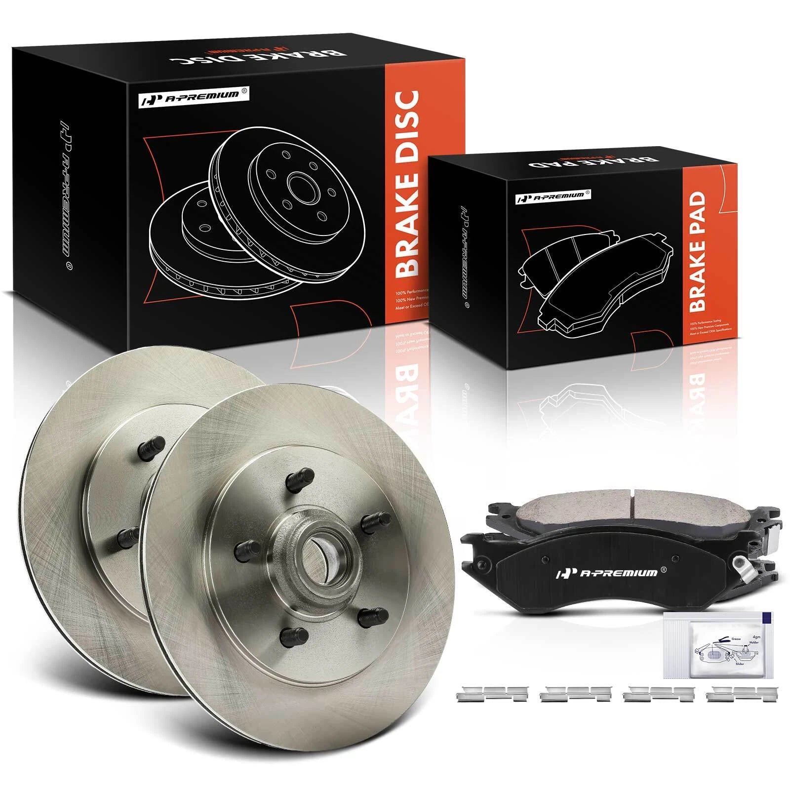 Front Disc Brake Rotor & Ceramic Pad Set for Ford F-150 (2000–2003)