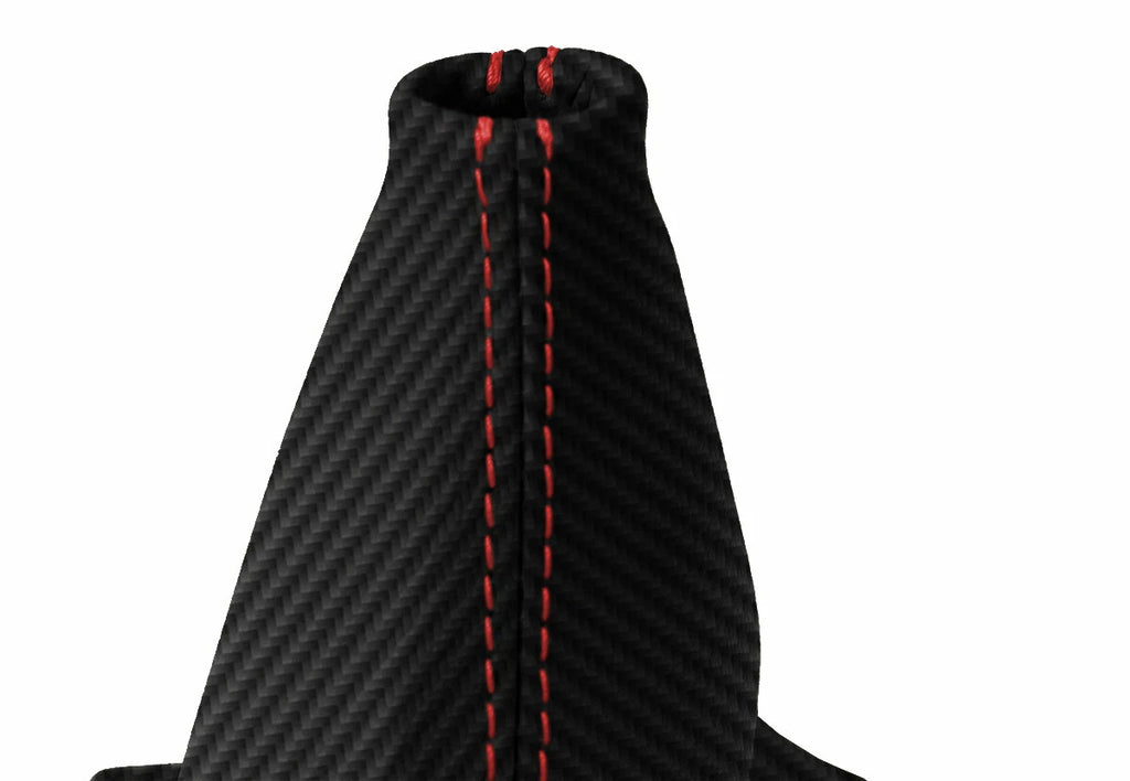 Automatic Shift Boot Cover for Kia Optima (2011–2015) Carbon Fiber Red Stitch