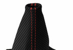 Automatic Shift Boot Cover for Kia Optima (2011–2015) Carbon Fiber Red Stitch