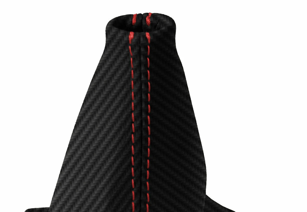 Automatic Shift Boot Cover for Kia Optima (2011–2015) Carbon Fiber Red Stitch