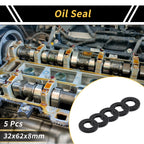 Set of 5 Oil Seal Rotary Shaft Seal NBR Rubber 32x62x8mm