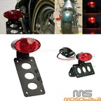 3/4" Axles Custom License Plate Bracket Integrated Brake Tail Light for Harley