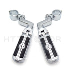 Gear Skull Foot Peg Mount for Harley (1.5" Engine Guard Crash Bar)