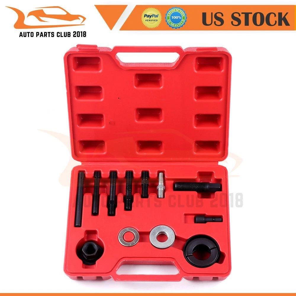 13-Piece Pulley Puller and Installer Kit for Power Steering Pump and Alternator