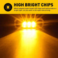 4X Amber 3LED Clearance Light for RV Trailer Truck (Waterproof)