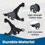 Front Upper Lower Control Arm Suspension Kit for Toyota Tundra Sequoia (2007–2019)