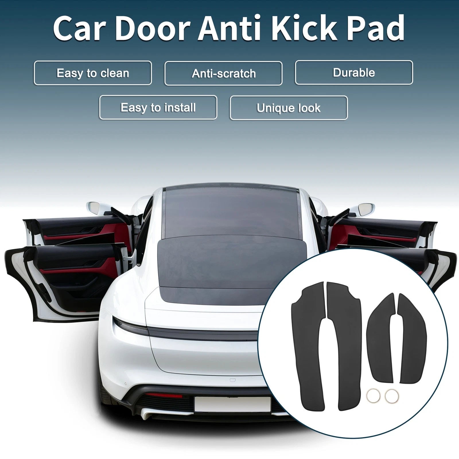 Set of 1 Car Door Anti Kick Pad Sticker Protector for Hyundai Sonata (2011–2014)