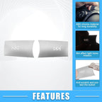 Multimedia Radio Button Cover Sticker for Mercedes-Benz  - 2 x ABS Silver Tone