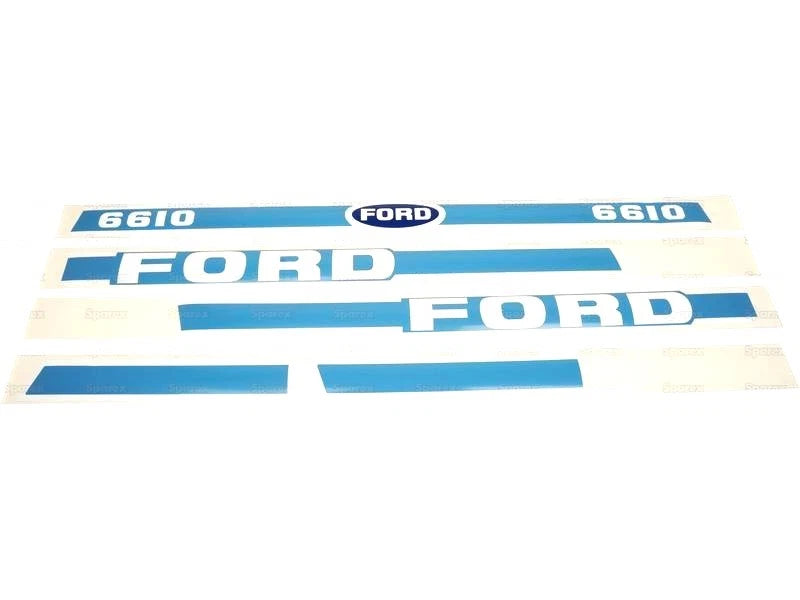 Bonnet Decal Set for Ford 6610 Tractor (Cab)