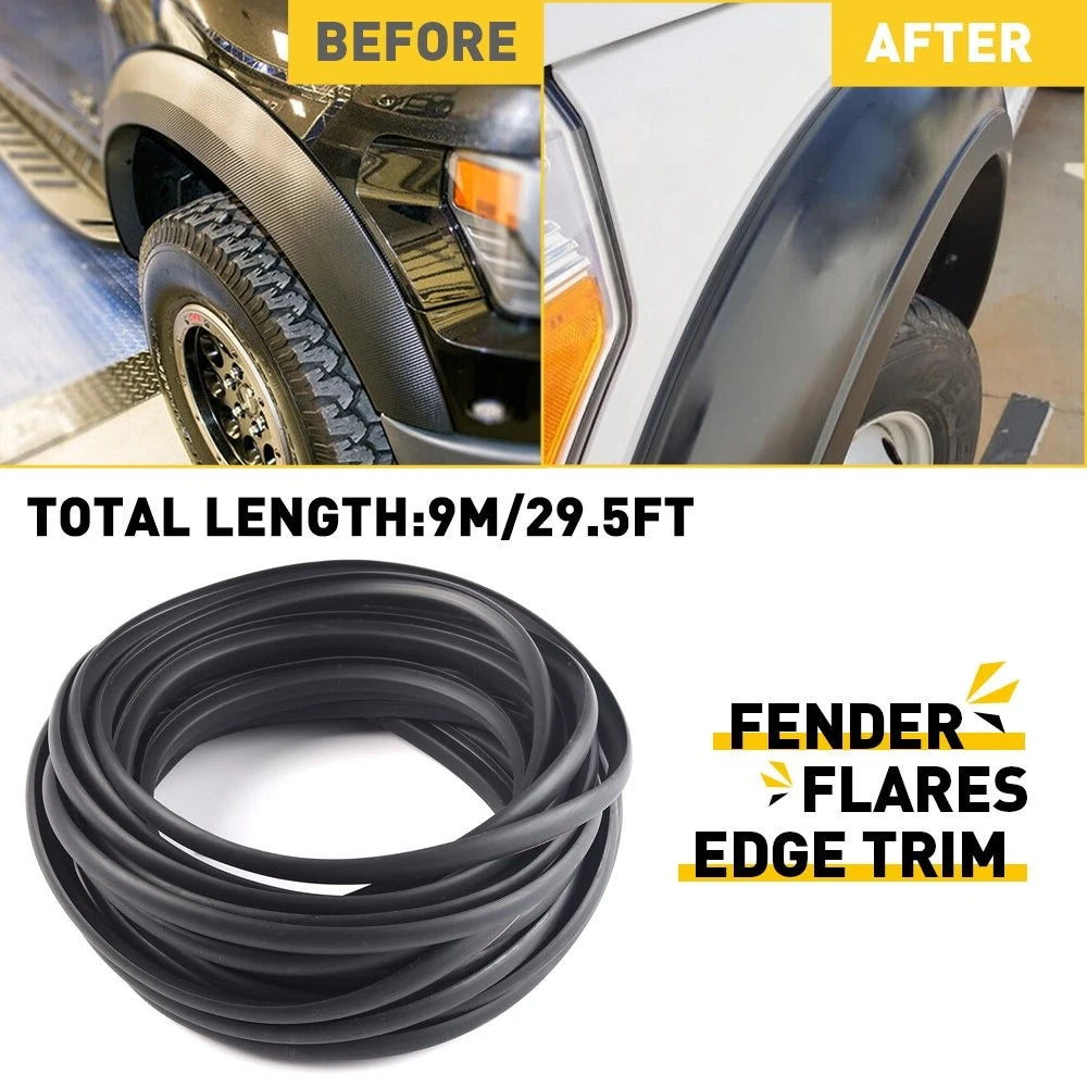 9M Edge Trim Fender Rubber Gasket Seal for Car Truck Wheel Wells