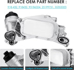 Engine Oil Cooler Filter Housing Assembly for Chevy Cruze Aveo Pontiac G3 Buick (2009–2019)