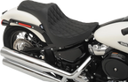 Predator III Seat for Harley-Davidson (2014–2023) - Double Diamond, Black Stitching